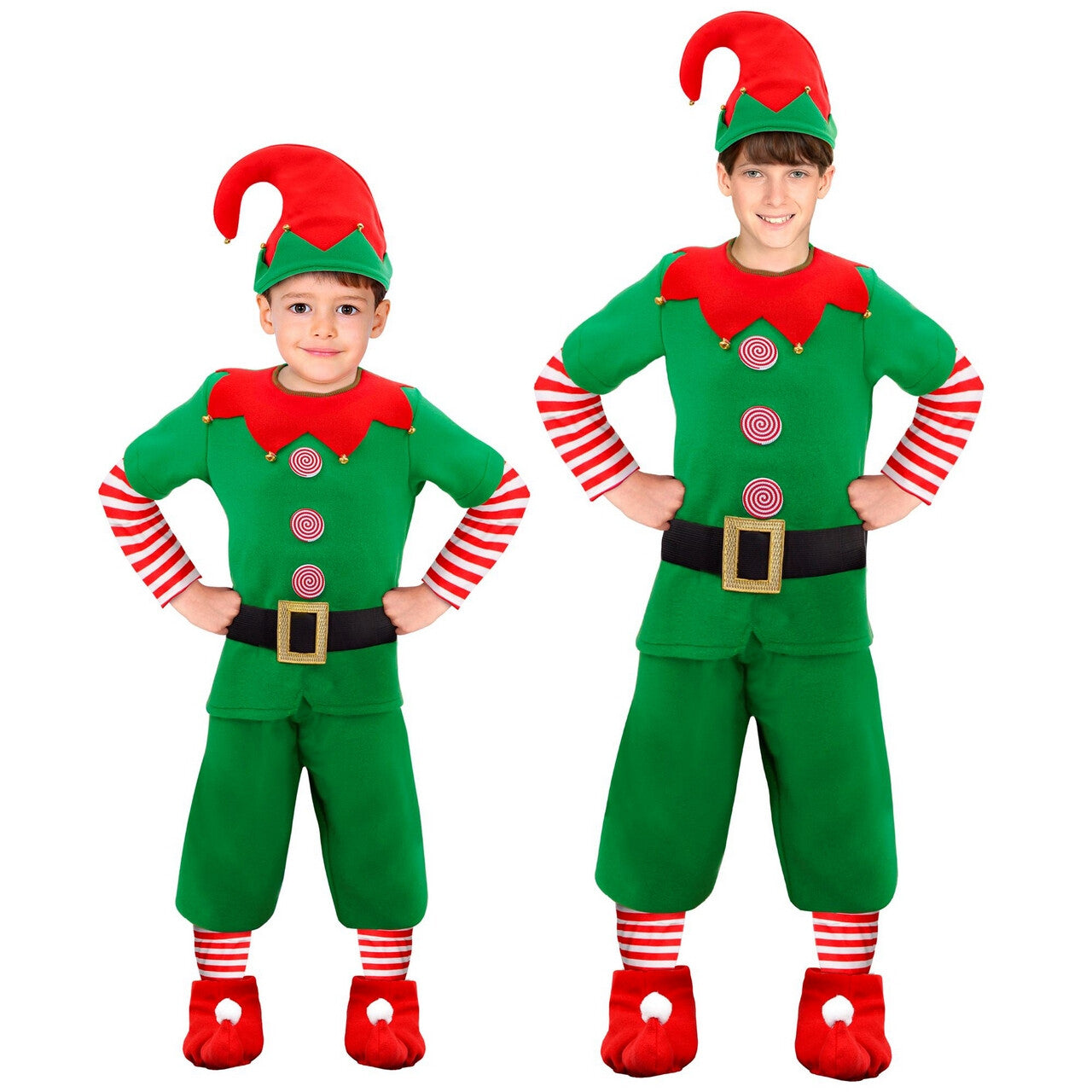 Op deze afbeelding zie je een Kostuums, van het merk Widmann. Hulpjes Van Santa Claus Kind Kostuum