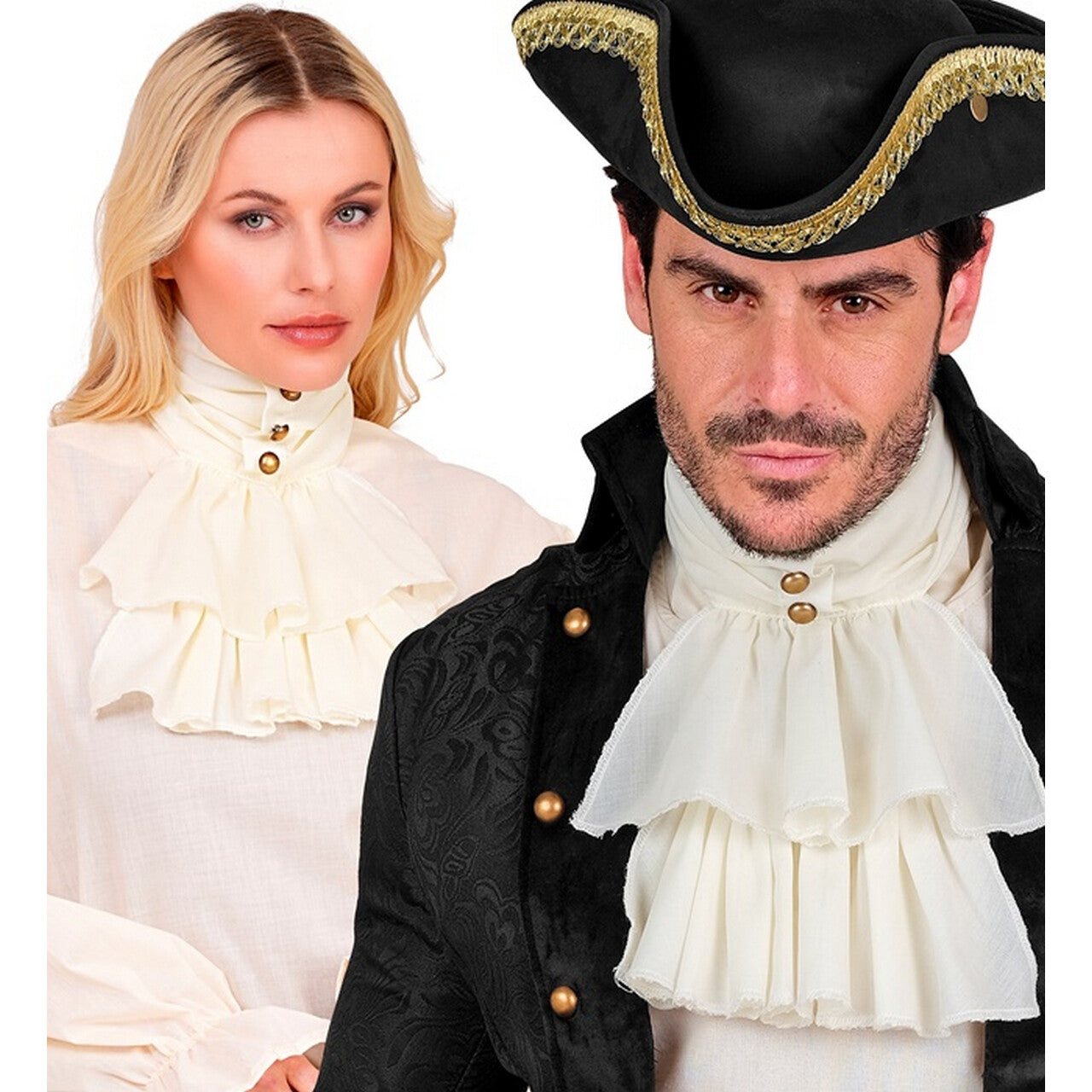 Op deze afbeelding zie je een Accessoires, van het merk Widmann. Klassieke Jabot Beige