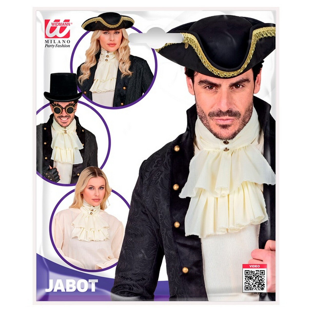 Op deze afbeelding zie je een Accessoires, van het merk Widmann. Klassieke Jabot Beige