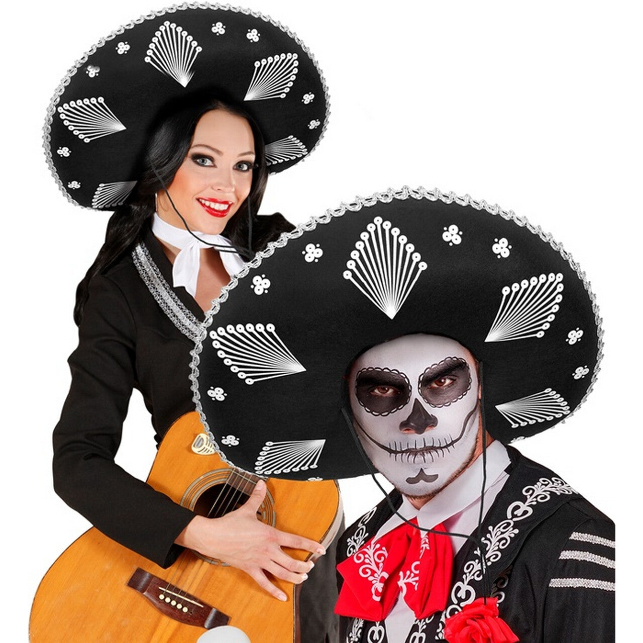Op deze afbeelding zie je een Accessoires, van het merk Widmann. Mexicaanse Sombrero Zwart