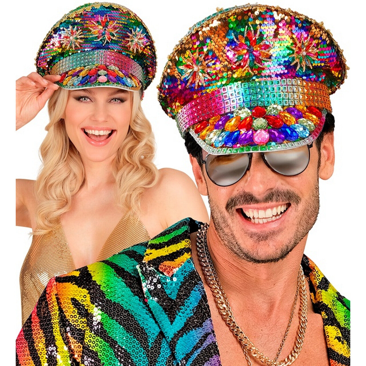 Op deze afbeelding zie je een Accessoires, van het merk Widmann. Festival Pet Rainbow Proud