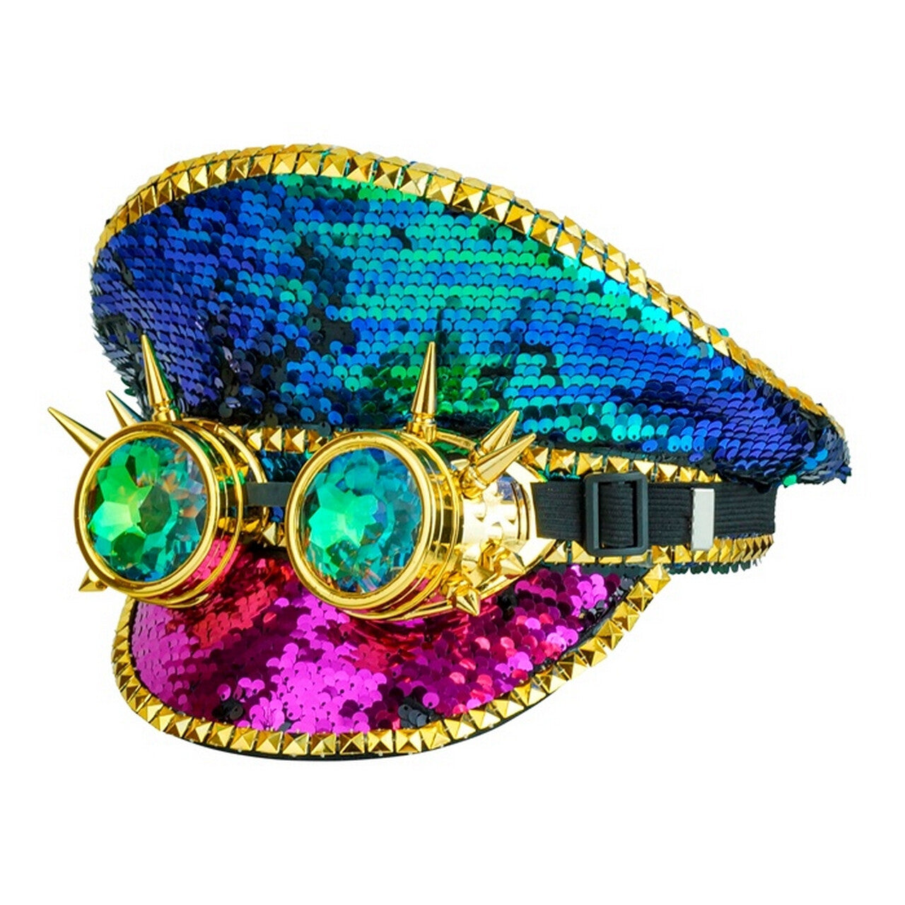 Op deze afbeelding zie je een Accessoires, van het merk Widmann. Festival Pet Rainbow Steampunk