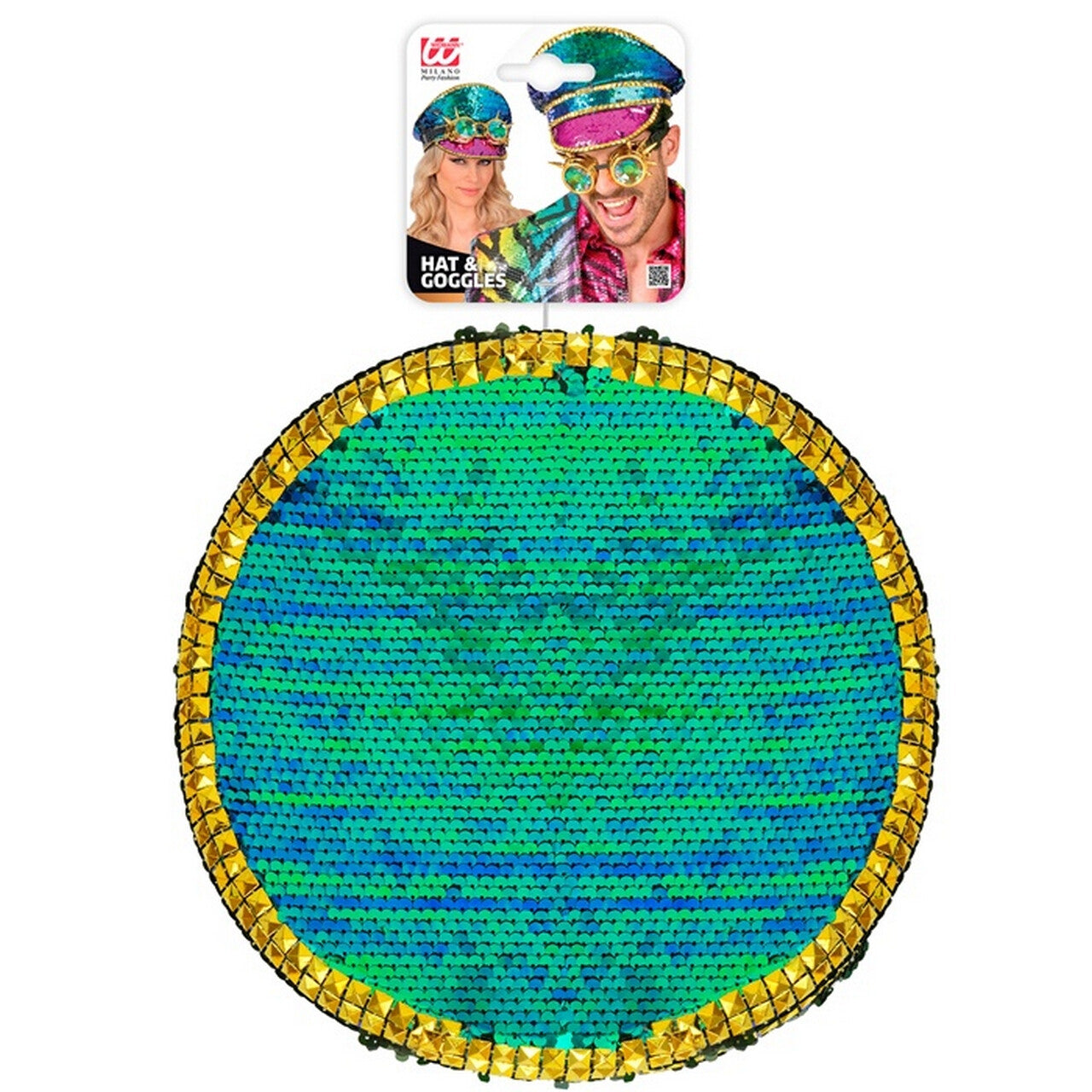 Op deze afbeelding zie je een Accessoires, van het merk Widmann. Festival Pet Rainbow Steampunk