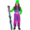 Coole Neon Skifahrer Anzug für Kinder
