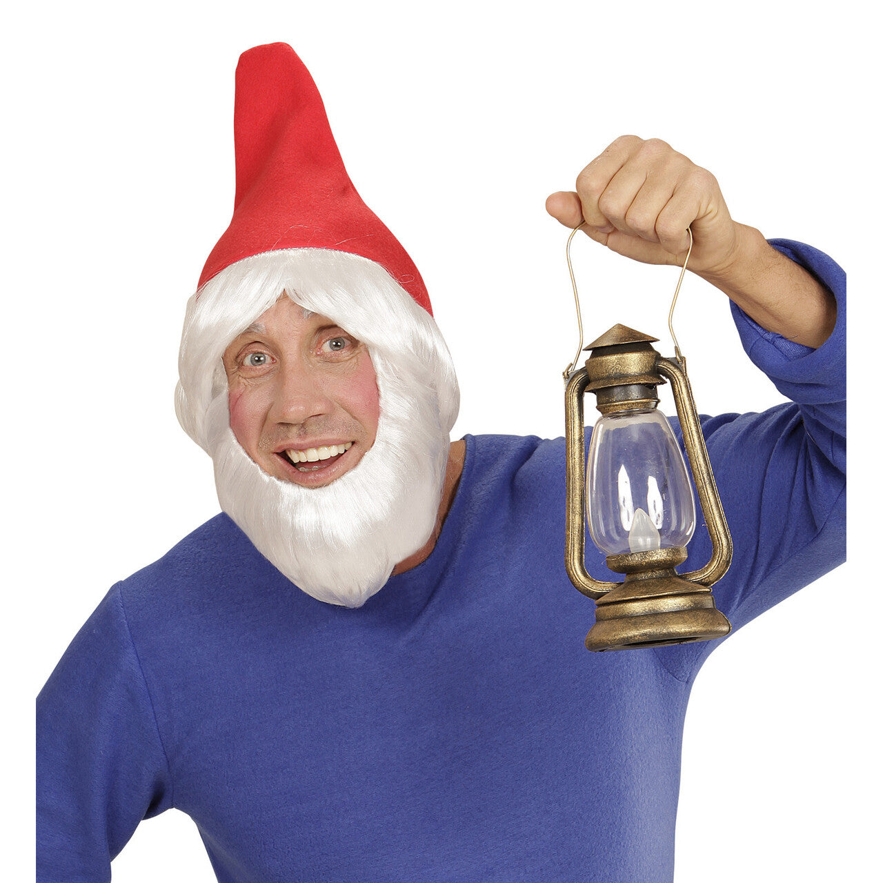 Op deze afbeelding zie je een Accessoires, van het merk Widmann. Olijke Kaboutermuts Rood Met Pruik En Baard