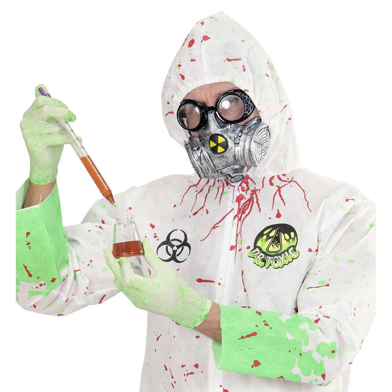 Op deze afbeelding zie je een Accessoires, van het merk Widmann. Biohazard Latex Gasmasker