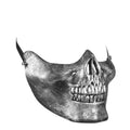 Halloween Halbmaske Kinn-Metallschädel