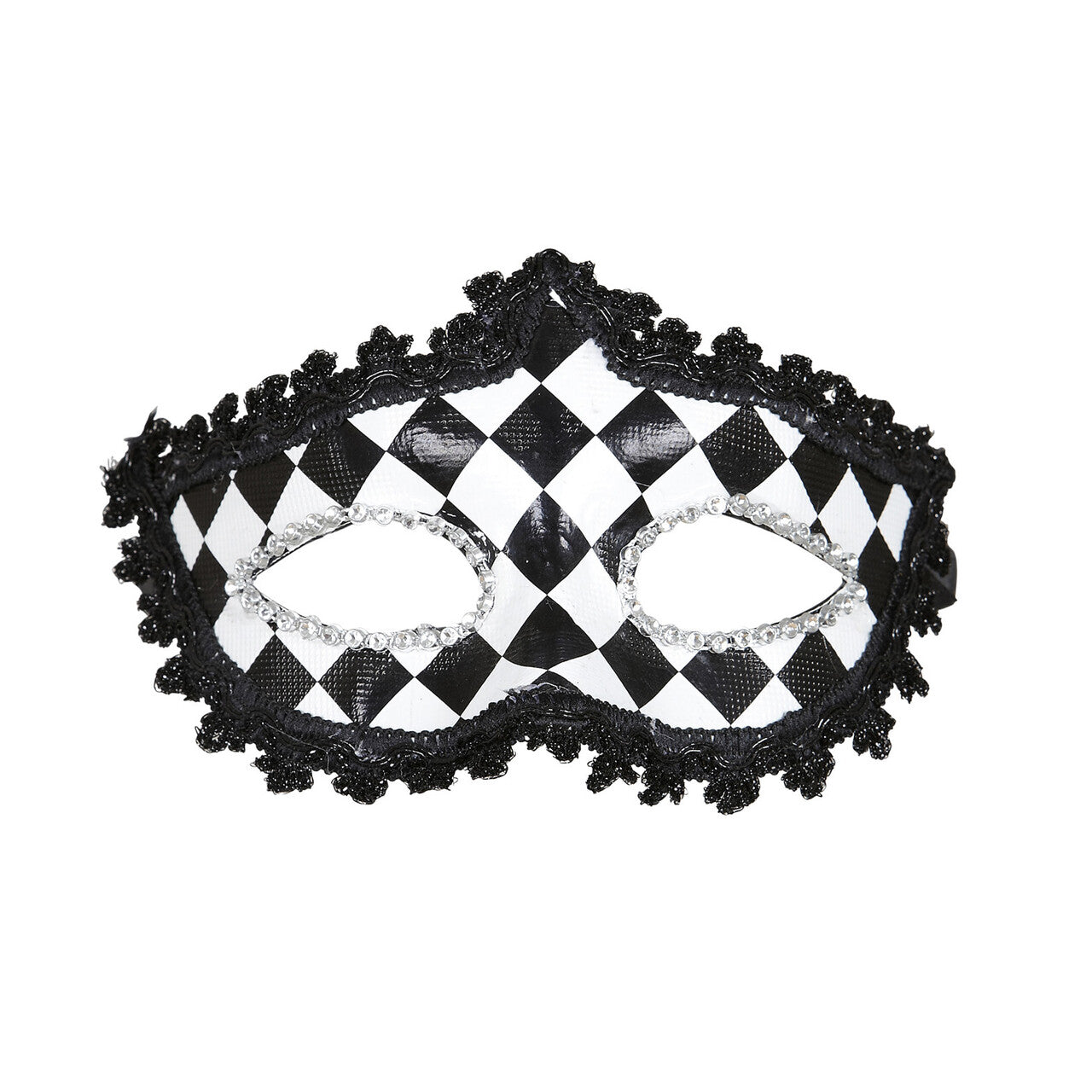 Op deze afbeelding zie je een Accessoires, van het merk Widmann. Venetiaans Pierrot Masker Geblokt