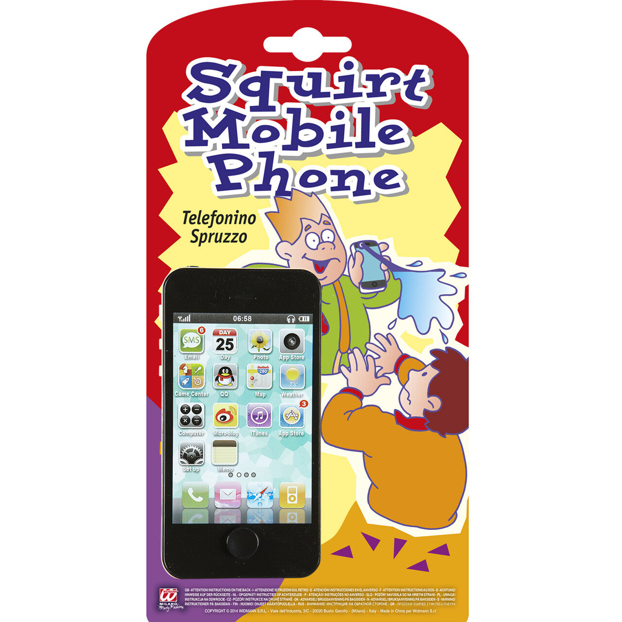 Op deze afbeelding zie je een Accessoires, van het merk Widmann. Spuitende Mobiele Telefoon I-Wetphone