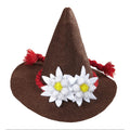 Fröhlicher Mini Bayern Hut Mit Edelweiss, Brown
