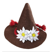 Op deze afbeelding zie je een Accessoires, van het merk Widmann. Vrolijke Mini Bayern Hoed Met Edelweiss, Bruin