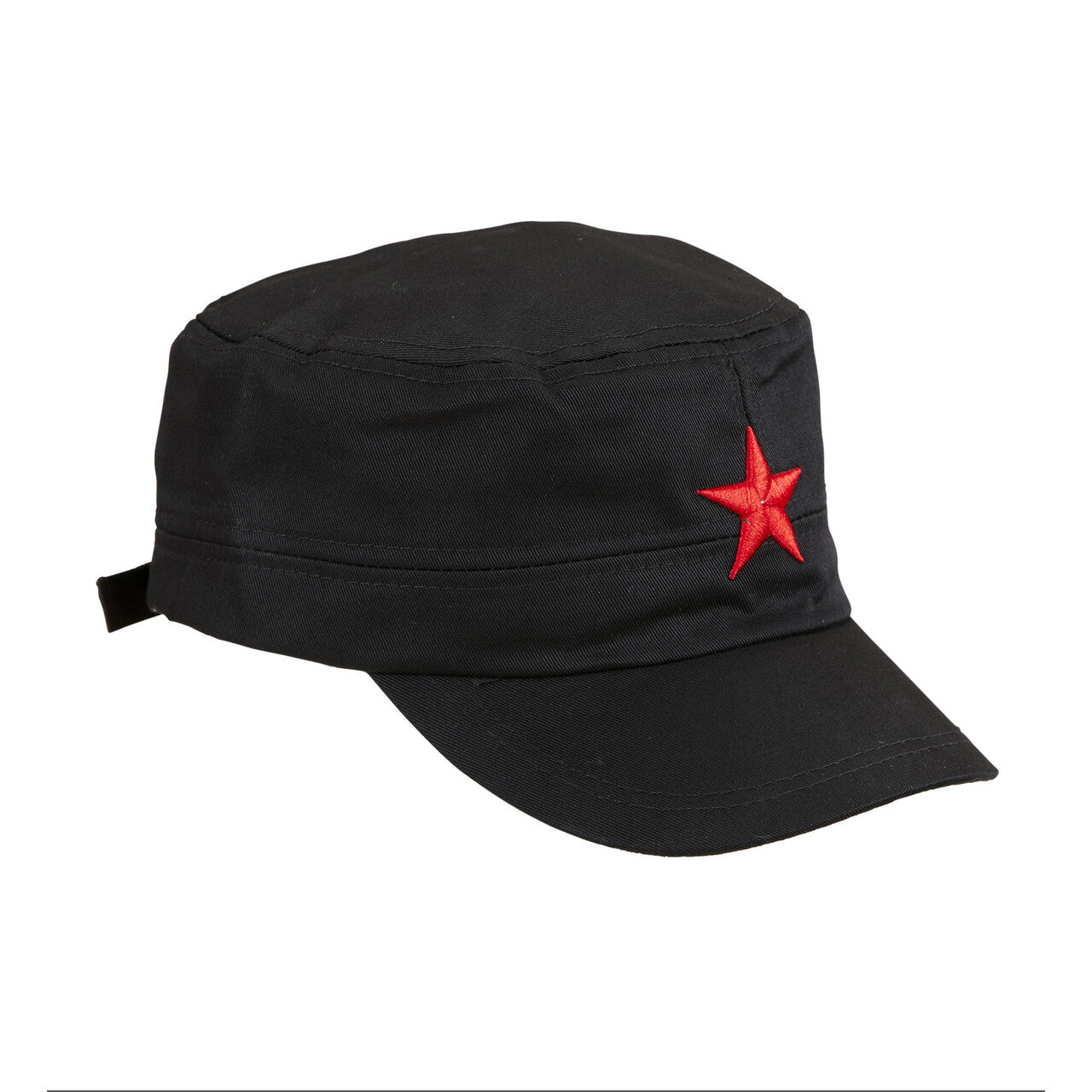 Op deze afbeelding zie je een Accessoires, van het merk Widmann. Communistische Zwarte Cap Met Rode Ster