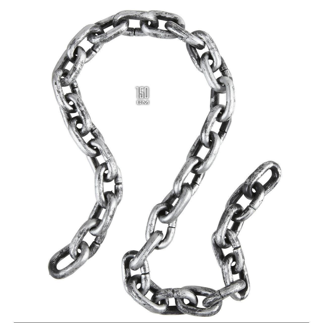 Op deze afbeelding zie je een Decoratie, van het merk Widmann. Horror Gevangene Lange Zilveren Ketting 150 Centimeter