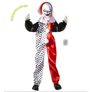 Op deze afbeelding zie je een Decoratie, van het merk Widmann. Halloween Deco Killerclown Pop Met Lichtgevende Ogen, 90 Centimeter