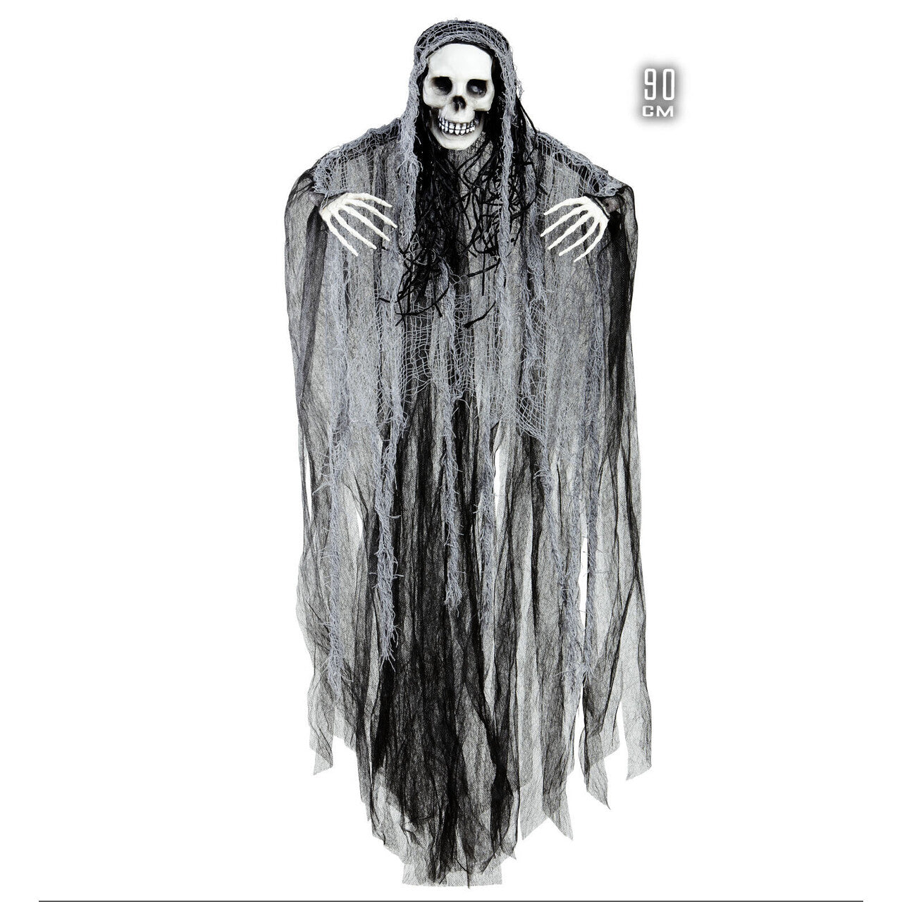 Op deze afbeelding zie je een Decoratie, van het merk Widmann. Horror Deco Grim Reaper Pop, 90 Centimeter
