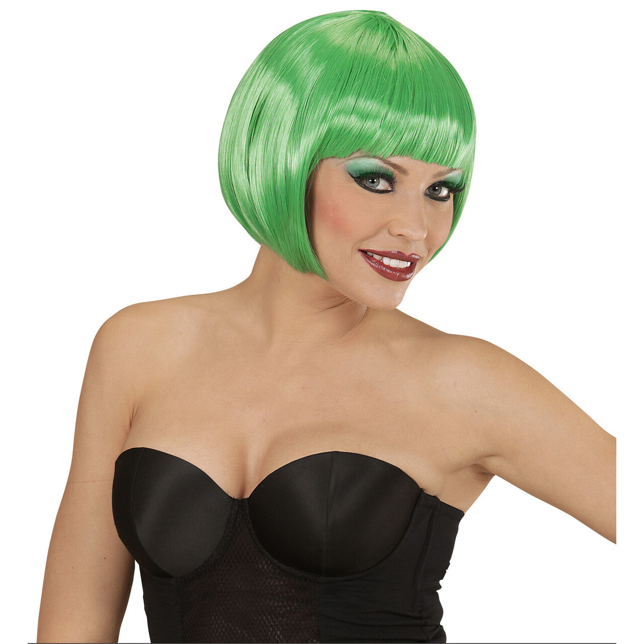 Op deze afbeelding zie je een Accessoires, van het merk Widmann. Ms Bob Pruik, Boblijn Groen