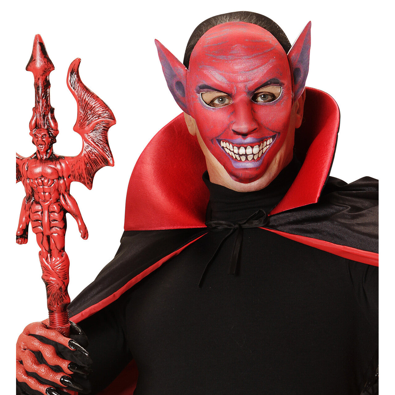 Op deze afbeelding zie je een Accessoires, van het merk Widmann. Halfgezichtmasker Duivel Sr Satan