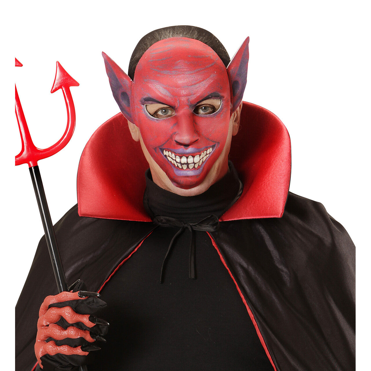Op deze afbeelding zie je een Accessoires, van het merk Widmann. Halfgezichtmasker Duivel Sr Satan