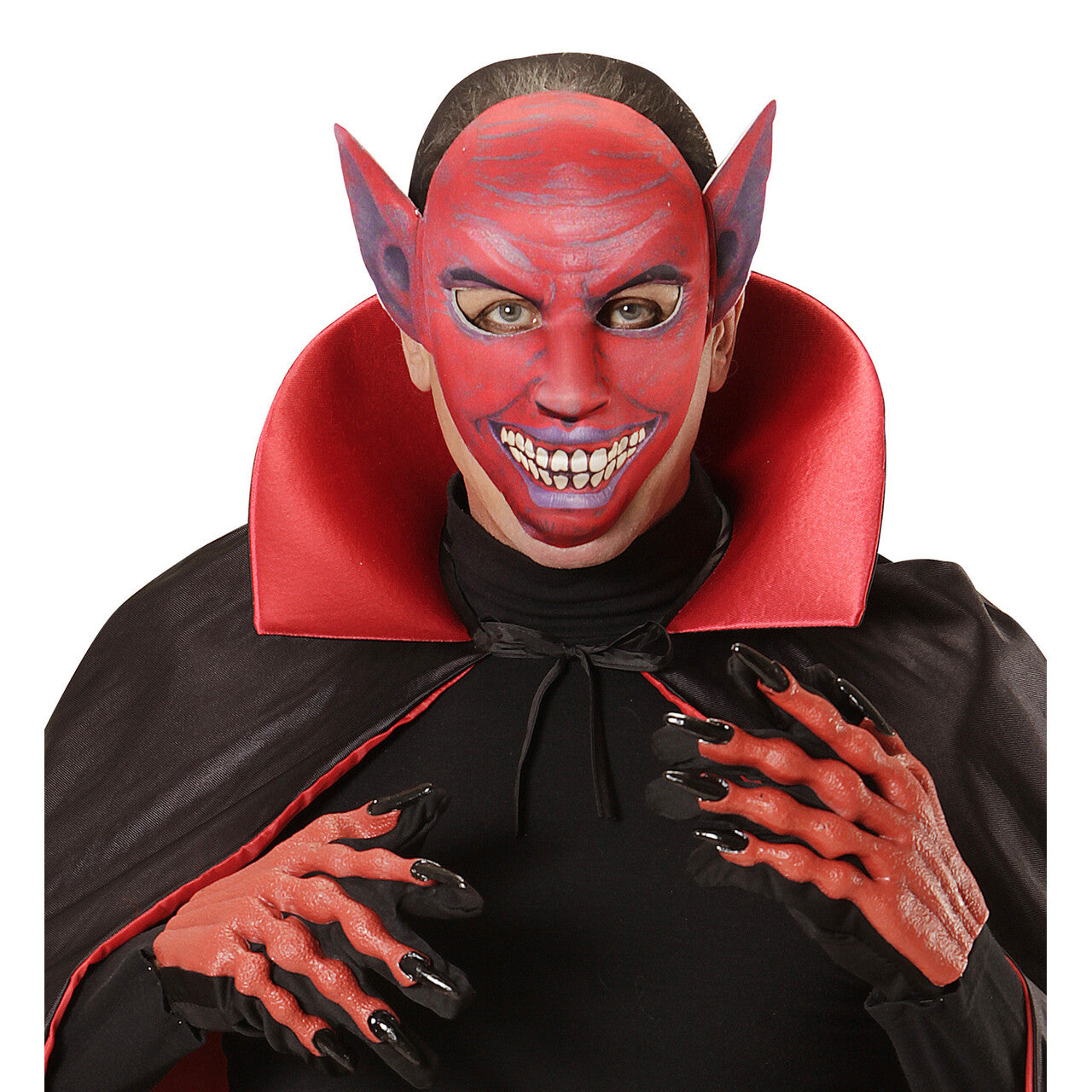 Op deze afbeelding zie je een Accessoires, van het merk Widmann. Halfgezichtmasker Duivel Sr Satan