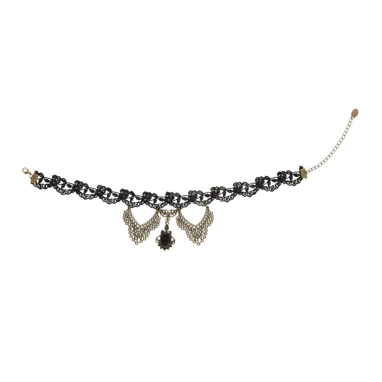 Op deze afbeelding zie je een Accessoires, van het merk Widmann. Chique Nekband Gothic Strass Met Rozen