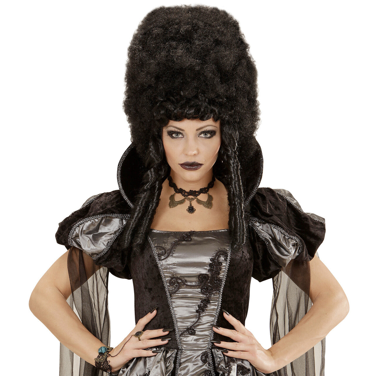 Op deze afbeelding zie je een Accessoires, van het merk Widmann. Chique Nekband Gothic Strass Met Rozen