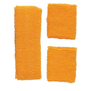 Op deze afbeelding zie je een Accessoires, van het merk Widmann. Atletische 80s Zweetband Set Neon Oranje