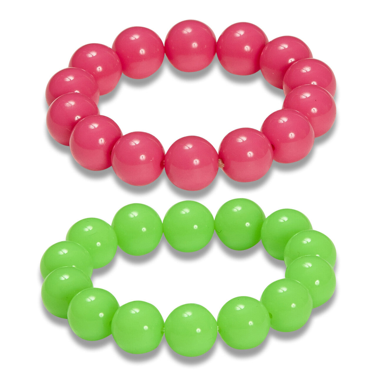 Op deze afbeelding zie je een Accessoires, van het merk Widmann. Kleurige Set Van 2 Parelarmbanden