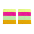 Neonfarbene Multicolor 80er Schweißbänder