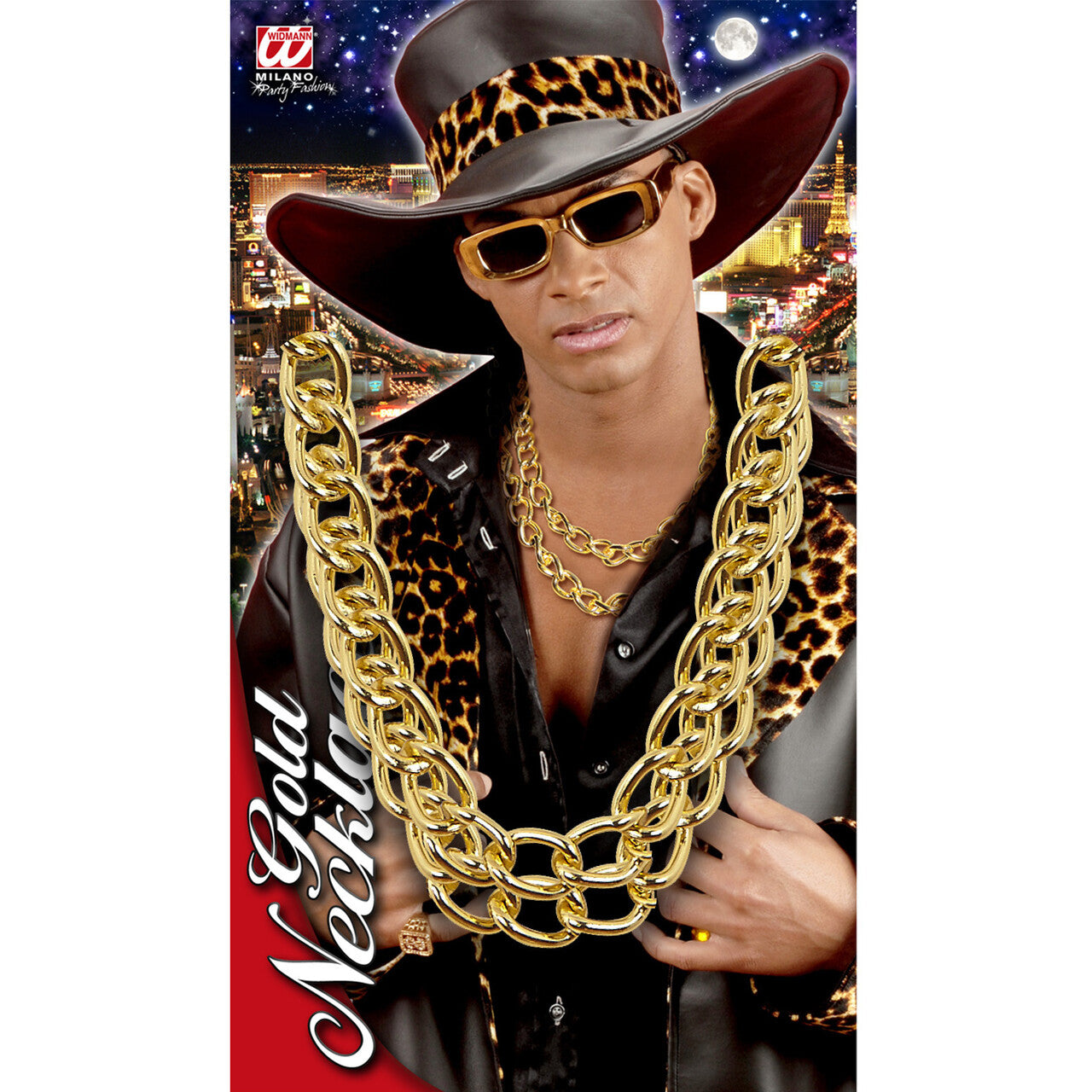 Op deze afbeelding zie je een Accessoires, van het merk Widmann. Mo Money Gouden Ketting