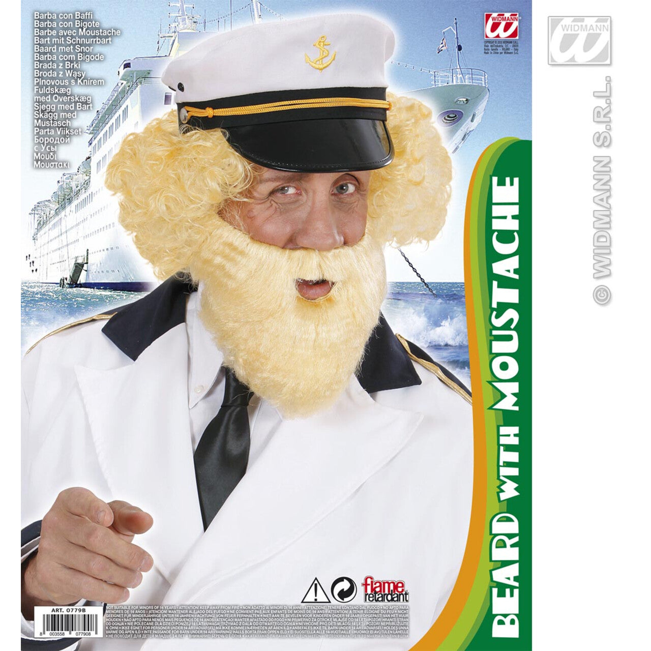 Op deze afbeelding zie je een Accessoires, van het merk Widmann. Baard Met Snor, Blond