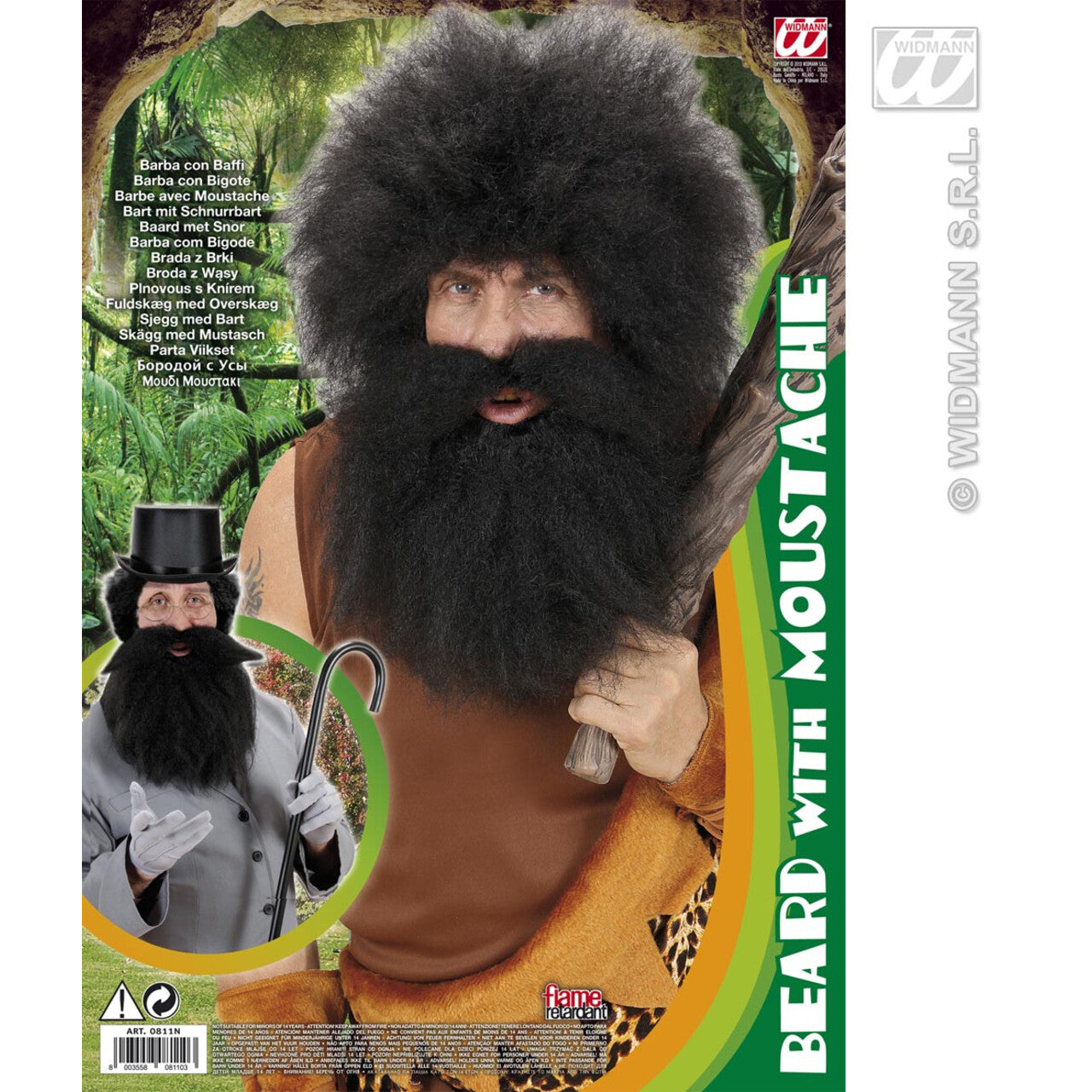 Op deze afbeelding zie je een Accessoires, van het merk Widmann. Baard Holbewoner, Zwart