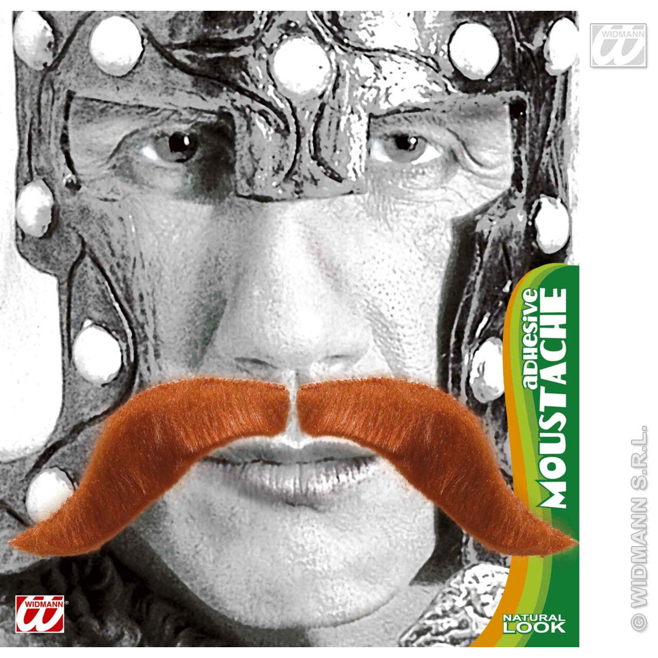 Op deze afbeelding zie je een Accessoires, van het merk Widmann. Snor Rood Viking