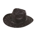 Cowboyhut Stroh, Schwarz