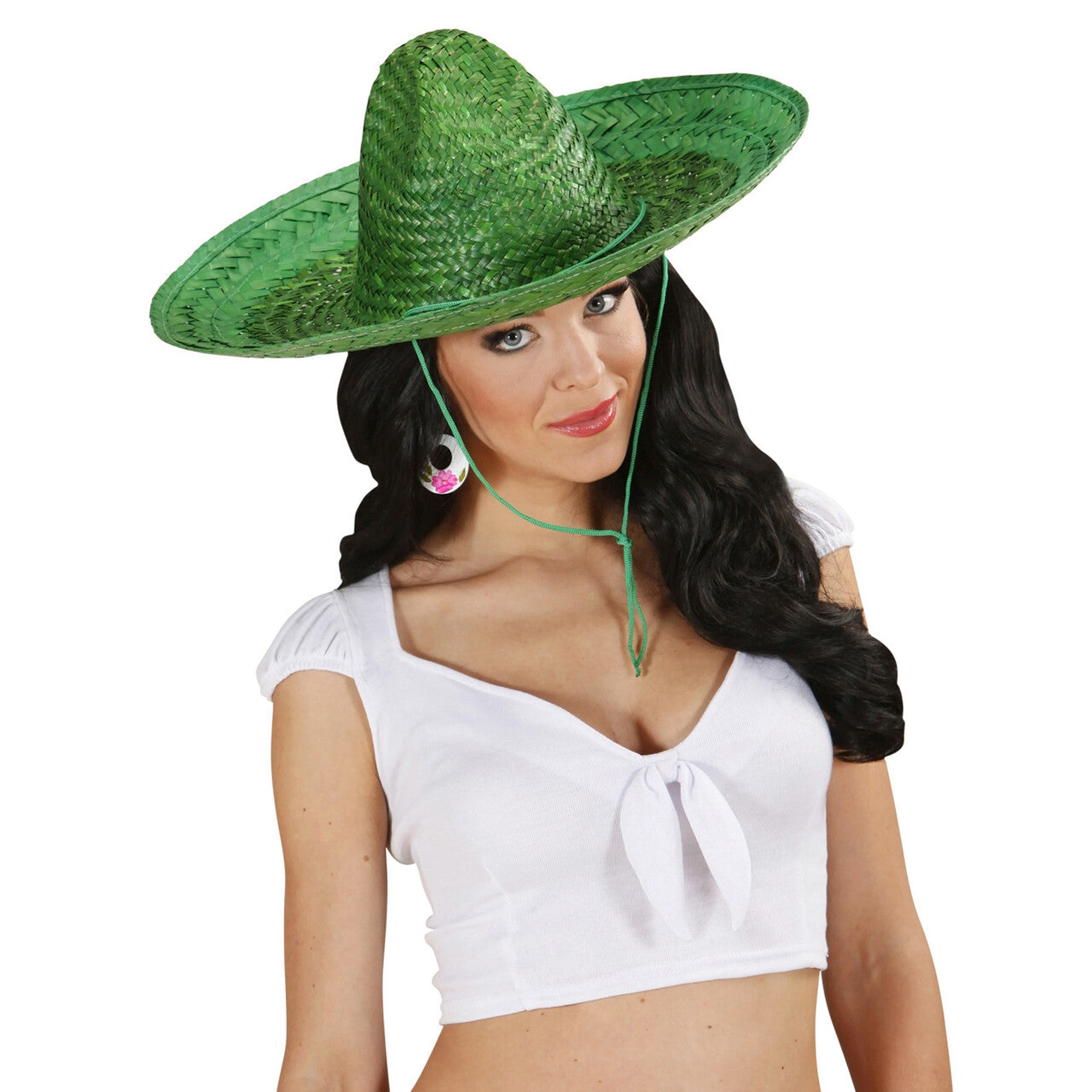 Op deze afbeelding zie je een Accessoires, van het merk Widmann. Sombrero 48cm, Groen
