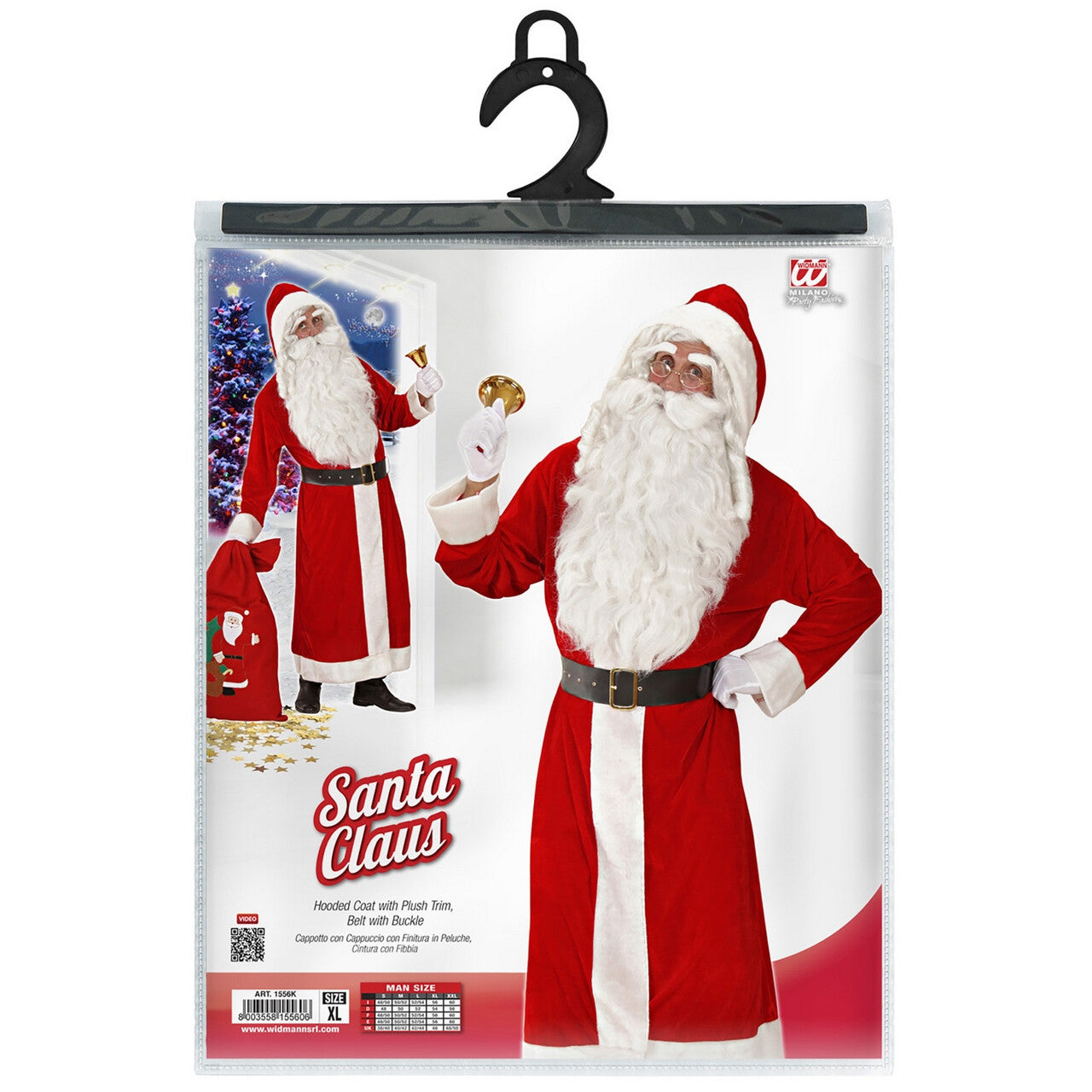 Op deze afbeelding zie je een Kostuums, van het merk Widmann. Santa Claus Kerstmanjas XL Kostuum
