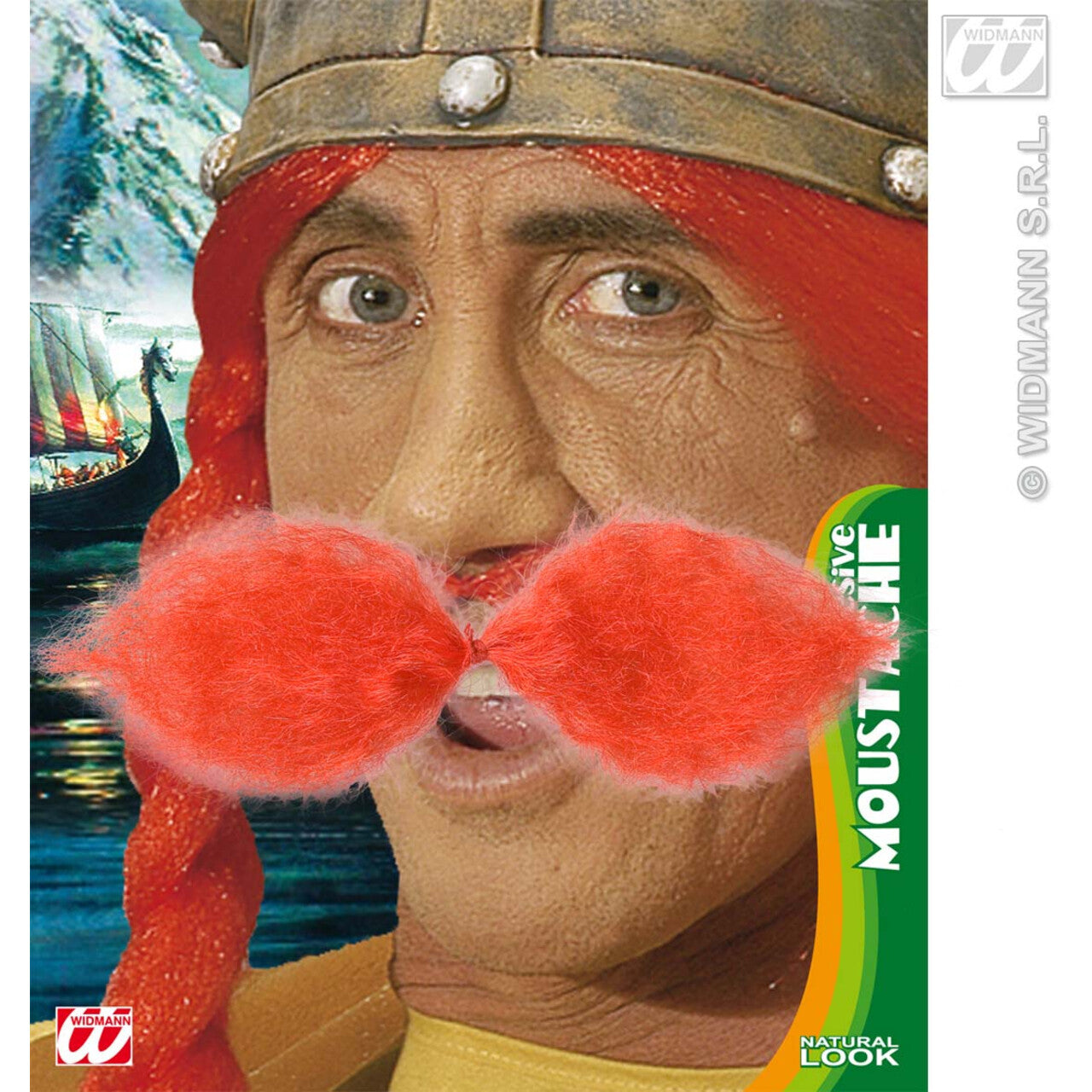 Op deze afbeelding zie je een Accessoires, van het merk Widmann. Snor Groot Rood