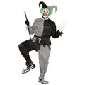 Jolige Evil Jester Schwarz / Weiß -Mann -Kostüm Herrenkostüm