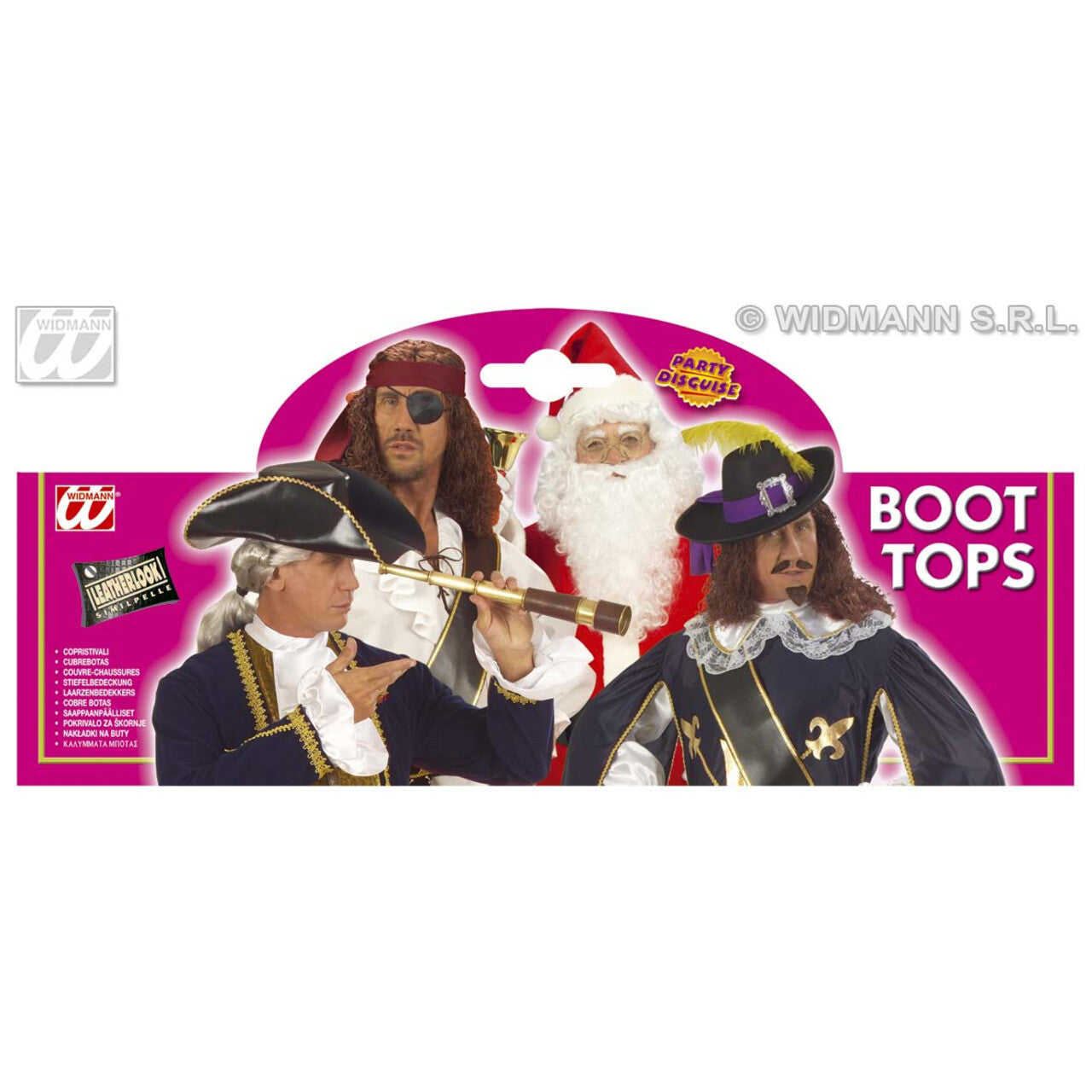 Op deze afbeelding zie je een Accessoires, van het merk Widmann. Opzetlaarzen Lederlook