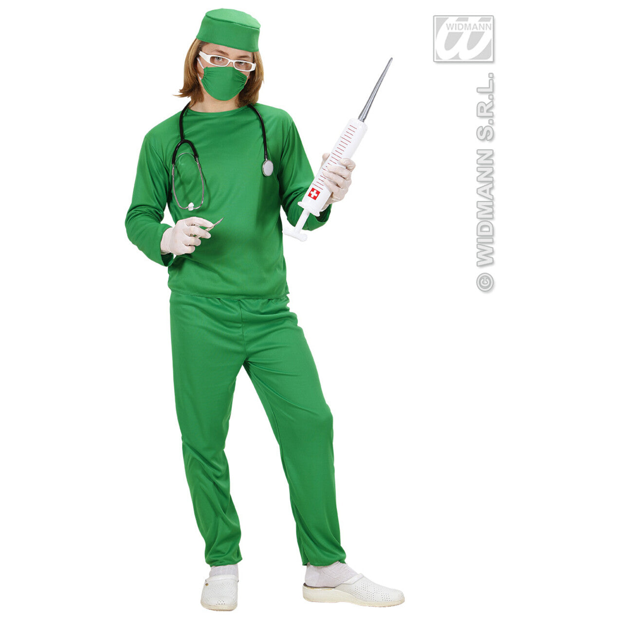 Op deze afbeelding zie je een Accessoires, van het merk Widmann. Opblaasbare Spuit 50 Centimeter