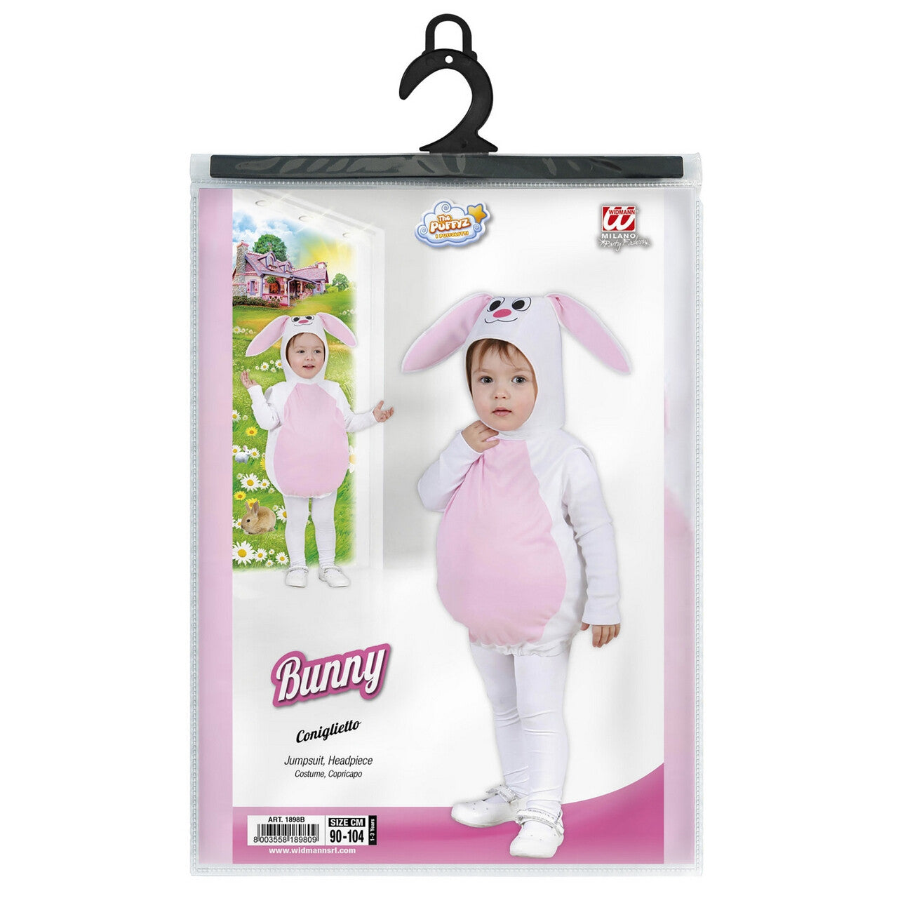 Op deze afbeelding zie je een Kostuums, van het merk Widmann. Opgevuld Konijn Kind Whats Up Doc Kostuum Kind