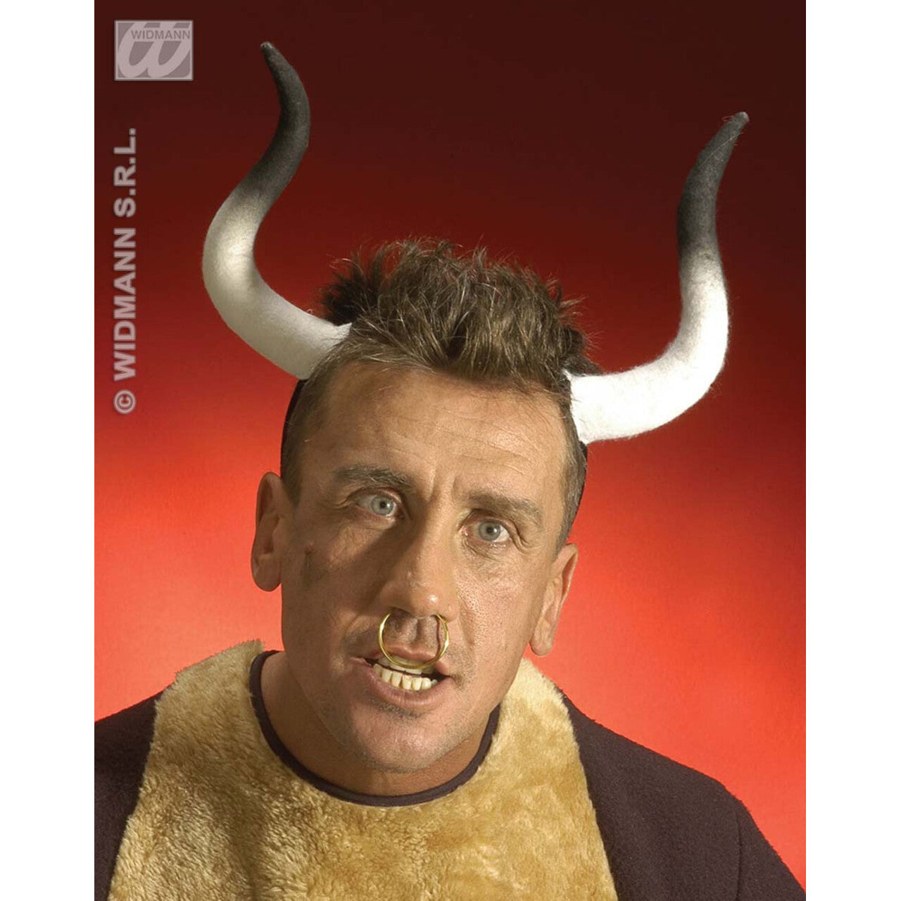 Op deze afbeelding zie je een Accessoires, van het merk Widmann. Hoofdband Stieren Hoorn