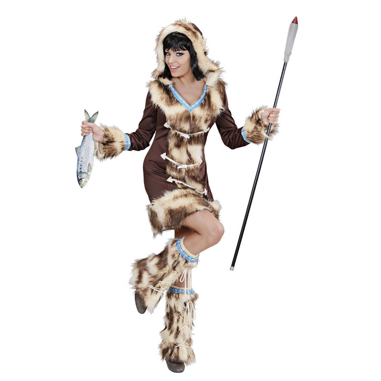 Op deze afbeelding zie je een Kostuums, van het merk Widmann. Luxe & Bont Eskimo Meisje Aikaa Vrouw Kostuum