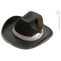 Schwarzer Cowboyhut Mit Feder