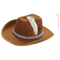 Westernhut Braun Mit Federbesatz, Kind