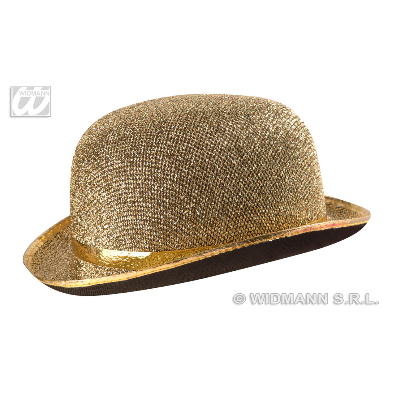 Op deze afbeelding zie je een Accessoires, van het merk Widmann. Bolhoed Goudkleurig