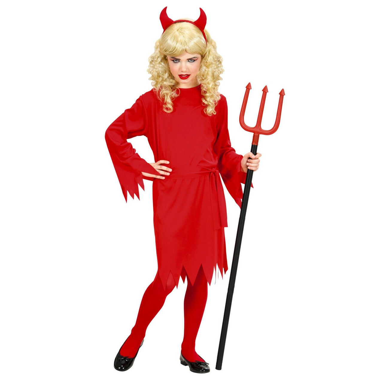 Op deze afbeelding zie je een Kostuums, van het merk Widmann. Schattig Duivel Meisje Rood Kind Kostuum