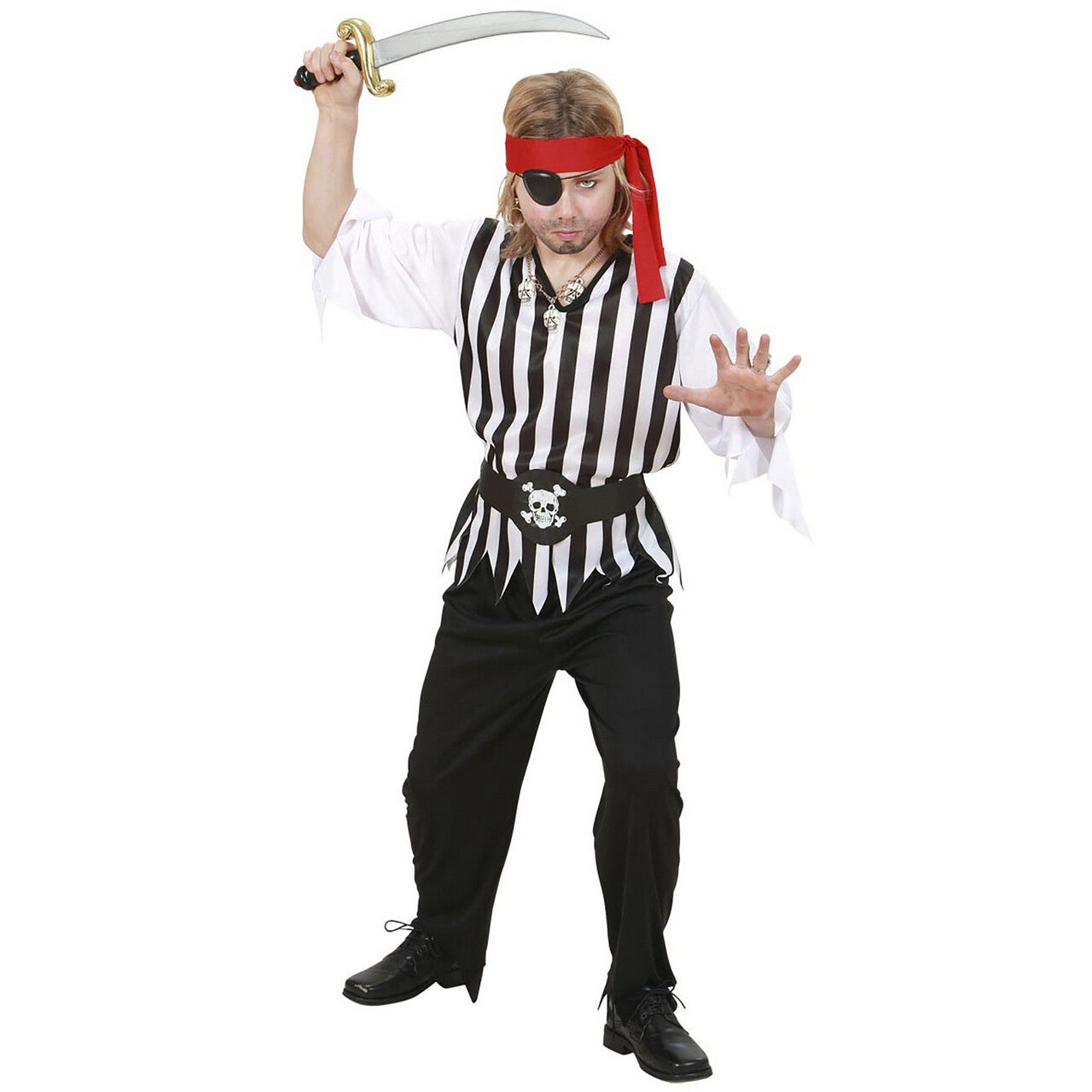 Op deze afbeelding zie je een Kostuums, van het merk Widmann. Piraten Jongen Rafelig Galei Kostuum