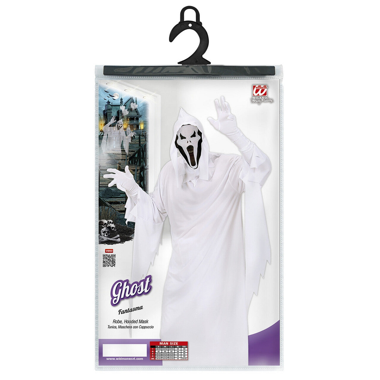 Op deze afbeelding zie je een Kostuums, van het merk Widmann. Spook Wit White Ghost Kostuum Man