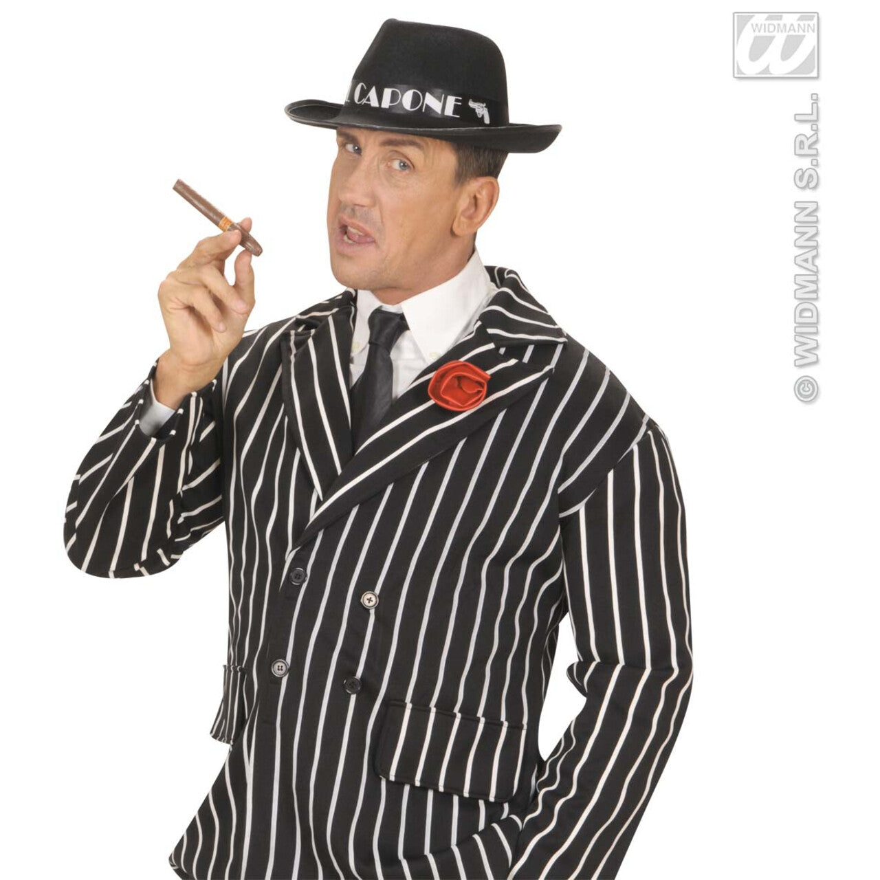 Op deze afbeelding zie je een Accessoires, van het merk Widmann. Satijnen Stropdas Zwart
