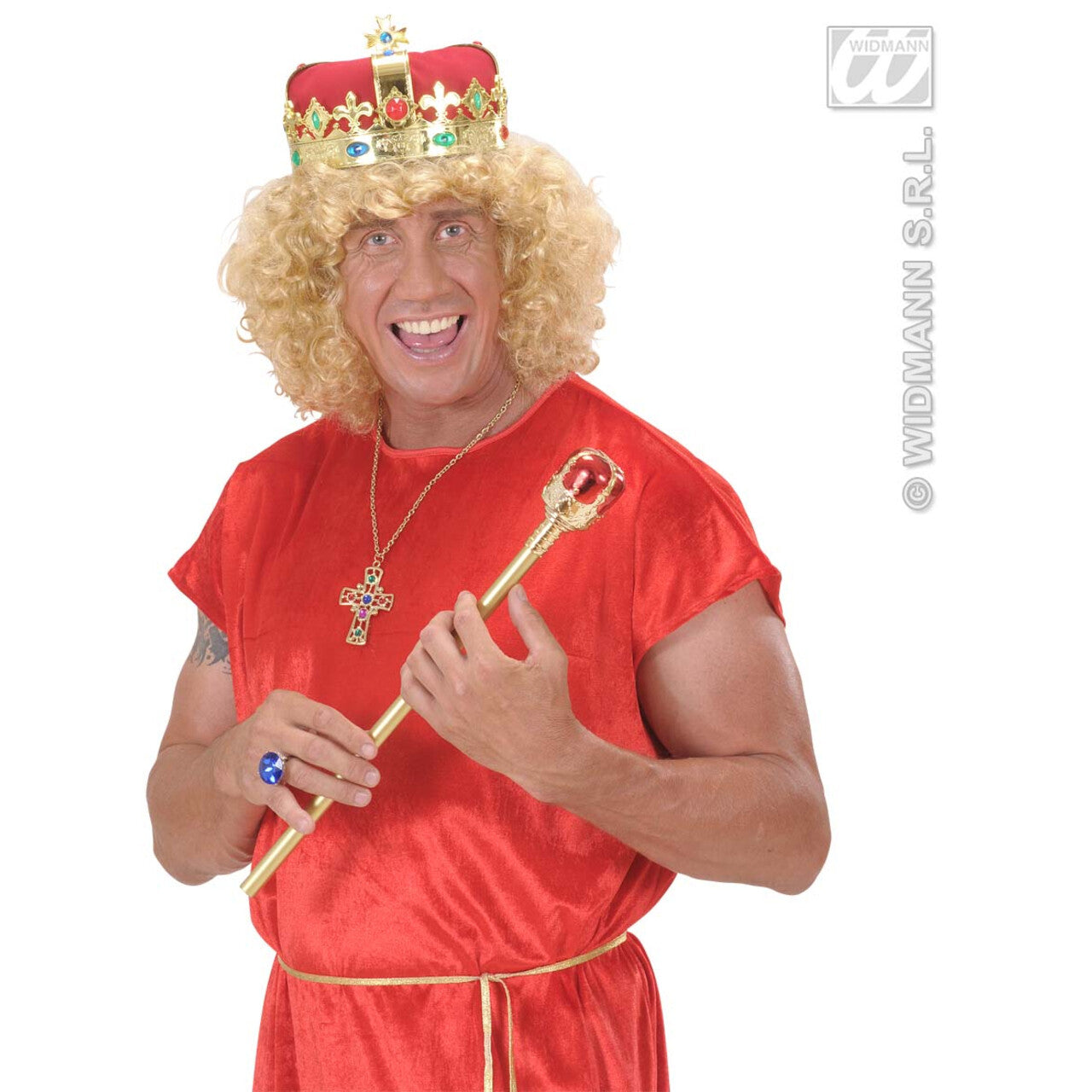 Op deze afbeelding zie je een Accessoires, van het merk Widmann. Koningskroon De Luxe